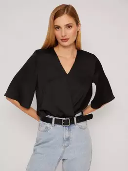 Лёгкая блузка на резинке с запахом