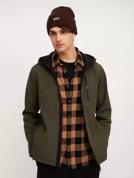 Лёгкая куртка-ветровка без утеплителя с капюшоном