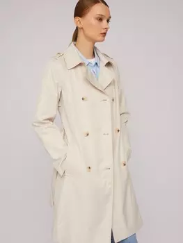 Лёгкий двубортный тренчкот с ремнём