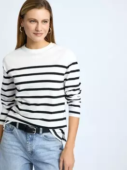 Лонгслив из хлопка в полоску