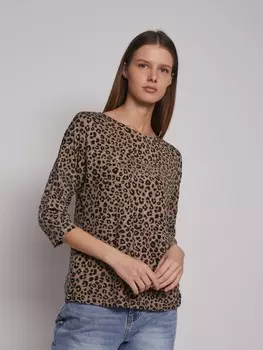 Лонгслив с леопардовым принтом