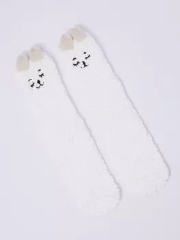 Махровые высокие носки с ушками