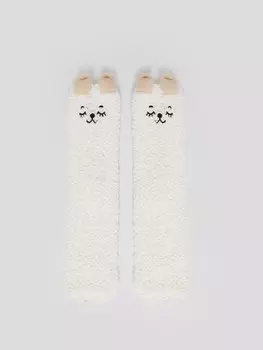 Махровые высокие носки с ушками