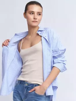 Майка-топ из хлопка на лямках