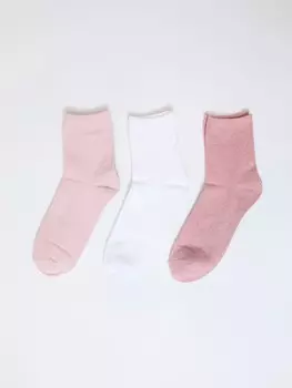 Набор носков с люрексом (3 пары в комплекте)