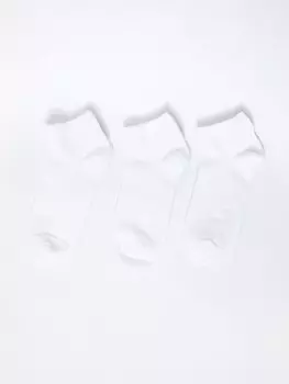 Набор укороченных белых носков (3 пары в комплекте)