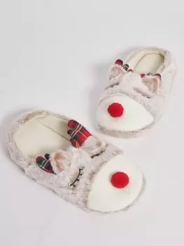 Новогодние домашние тапочки-олени
