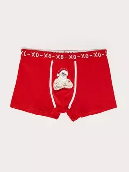Новогодние трусы-боксеры из хлопка