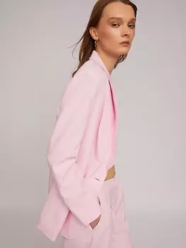 Однобортный жакет прямого силуэта на пуговицах