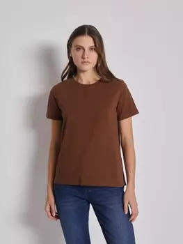 Однотонная футболка с коротким рукавом