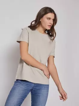 Однотонная футболка с коротким рукавом