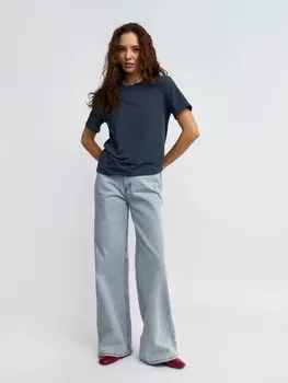 Однотонная футболка трикотажная