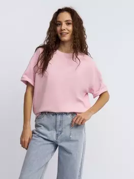 Однотонная оверсайз футболка из хлопка