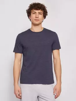 Однотонная трикотажная футболка с коротким рукавом