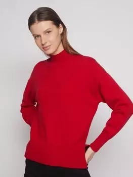 Однотонный свитер с горлом