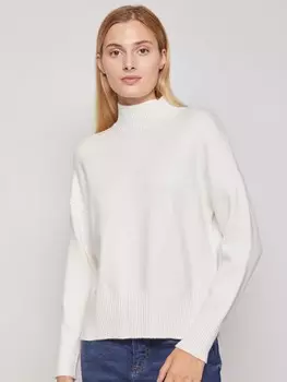 Однотонный вязаный свитер