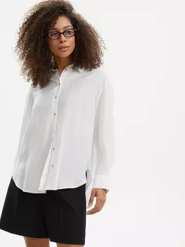 Офисная рубашка из жатой ткани