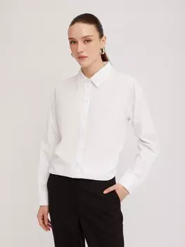 Офисная рубашка с отложным воротником и длинным рукавом