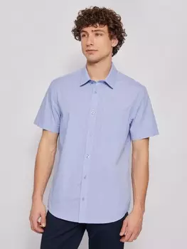 Офисная рубашка в клетку с коротким рукавом