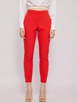 Офисные брюки силуэта Slim на резинке со стрелками