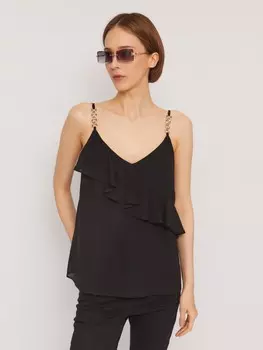 Открытый топ на тонких бретелях с цепочками