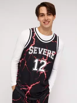 Перфорированная майка с надписью