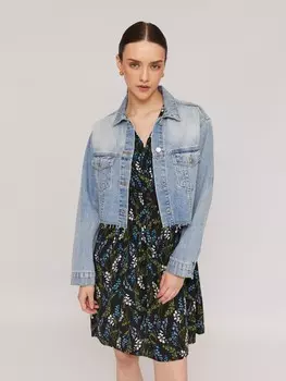 Платье без рукавов из вискозы с цветочным принтом