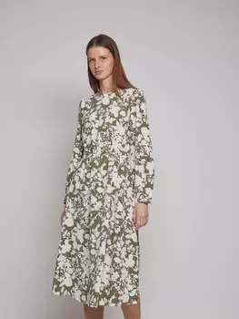 Платье длины миди с драпировкой