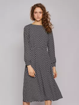 Платье длины миди с драпировкой