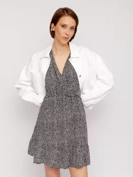 Платье длины мини из вискозы на резинке