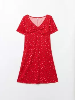 Платье длины мини с цветочным принтом