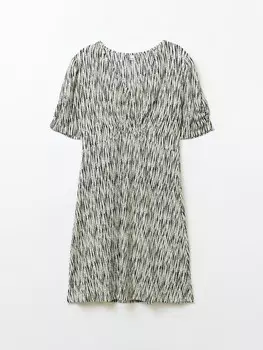 Платье длины мини с вырезом и принтом