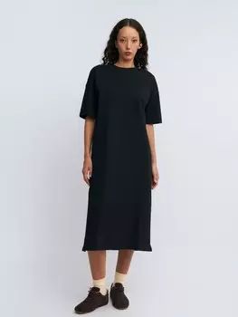 Платье-футболка из хлопка с разрезами