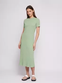 Платье-футболка миди с коротким рукавом