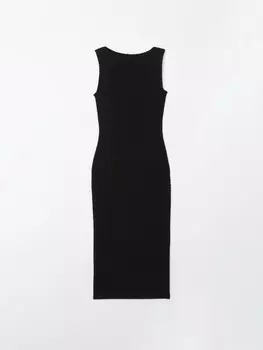 Платье-майка миди без рукавов