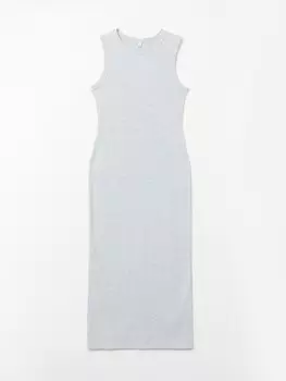 Платье-майка миди без рукавов