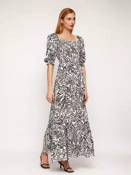 Платье макси на резинке из вискозы