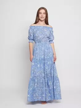 Платье макси с открытыми плечами