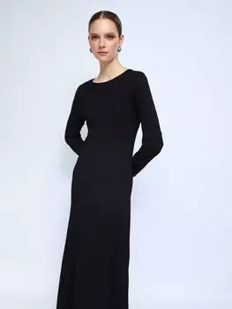 Платье миди с длинным рукавом