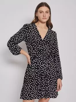 Платье мини с вырезом на запах