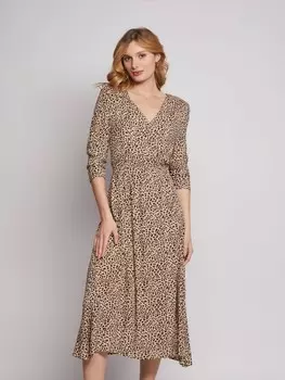 Платье на резинке с разрезом