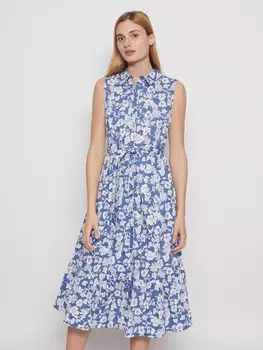 Платье-рубашка без рукавов