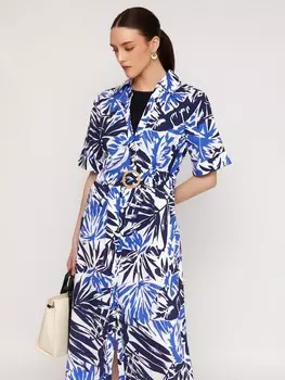 Платье-рубашка из хлопка с коротким рукавом