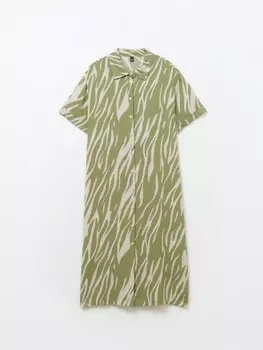 Платье-рубашка из вискозы с поясом