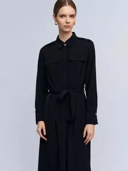 Платье-рубашка миди с поясом