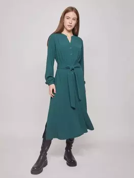 Платье-рубашка с длинными рукавами