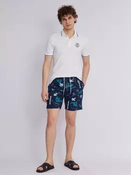 Плавательные шорты на резинке с принтом