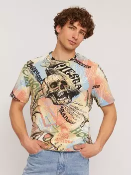 Принтованная футболка из хлопка