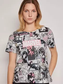 Принтованная футболка Marvel