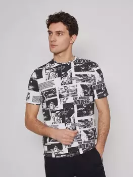 Принтованная футболка с коротким рукавом